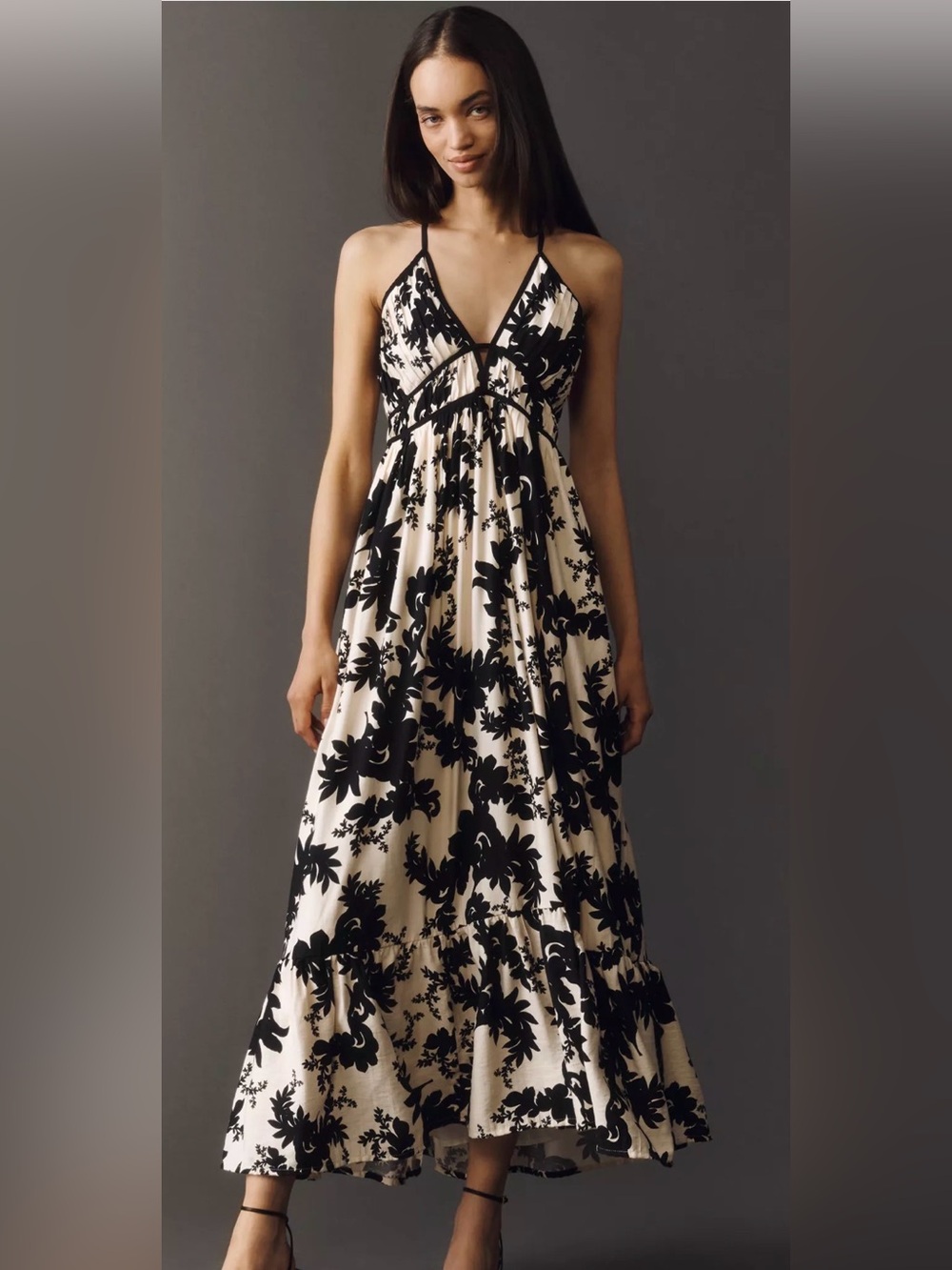 Bishop + Young Athena Womens Halter Midi Dress size medium
